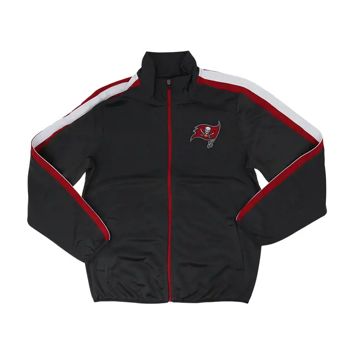 Veste de survêtement classique rayée BUCCANEERS NFL ROUGE/BLANC/GRIS