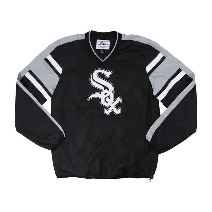 Chicago White Sox MLB Swing Away Pullover à col en V noir
