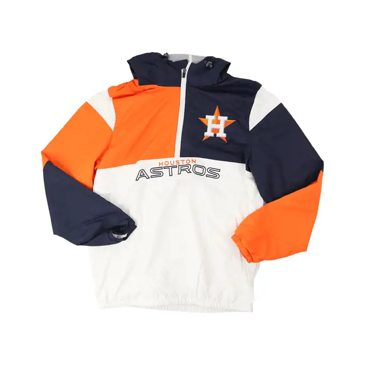 Pulls molletonnés demi-zip MLB Fair Catch Houston Astros marine/orange/blanc
