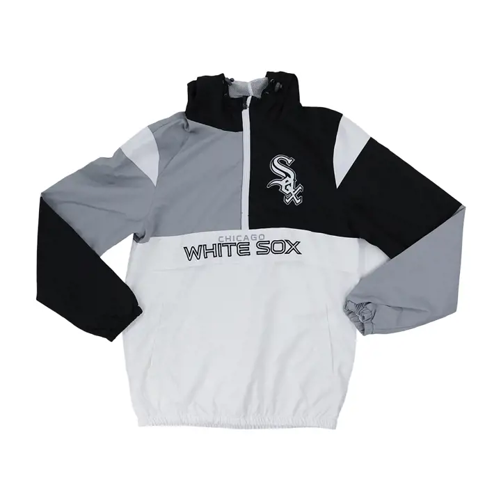 Chicago White Sox MLB Demi-zip Fair Catch noir/gris/blanc
