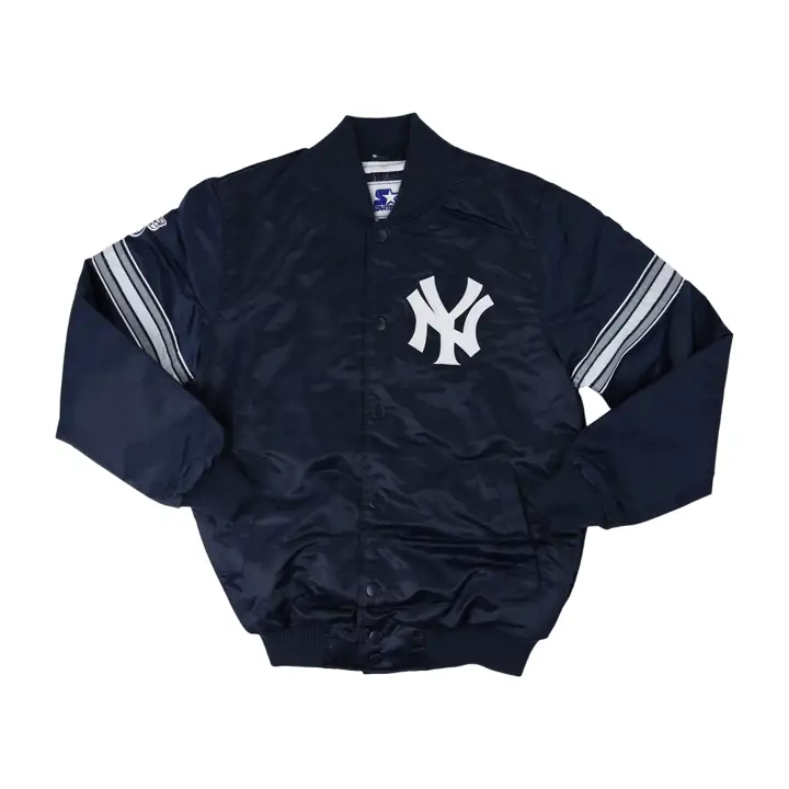 Veste satinée Coop de starter MLB New York Yankees, bleu marine
