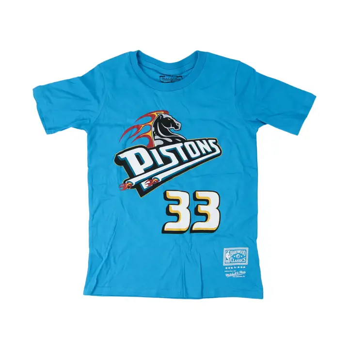 T-shirt joueur classique Detroit Pistons NBA pour jeune en coton lourd