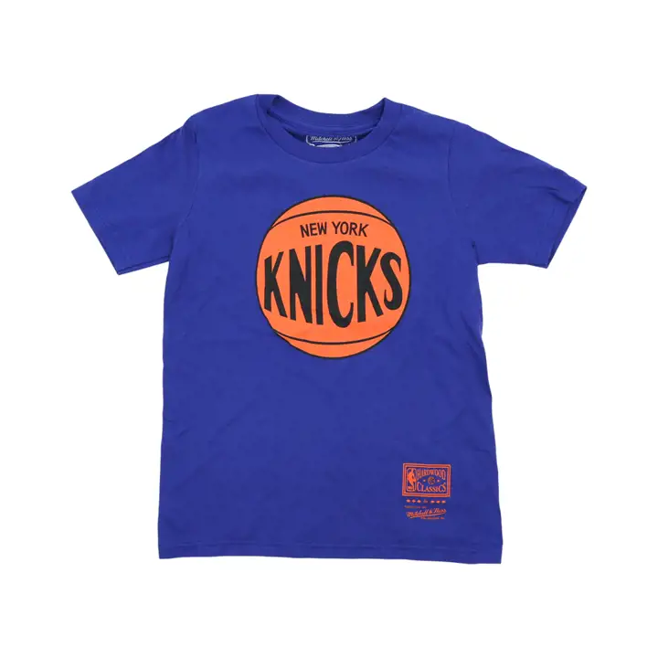 T-shirt Rétro Logo NBA Jeune Enfant New York Knicks bleu