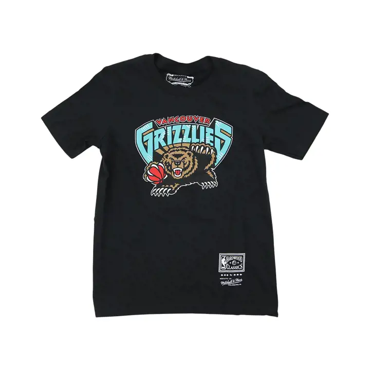 T-shirt Enfant Rétro Logo NBA Vancouver Grizzlies - Noir