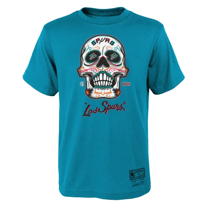 T-shirt crâne en sucre pour jeunes NBA San Antonio Spurs sarcelle