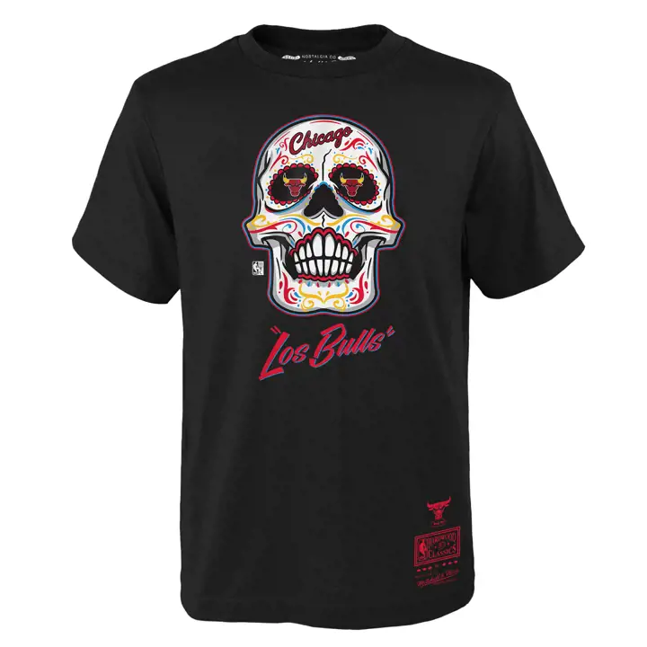 T-shirt enfant noir Chicago Bulls NBA "Sugar Skull"