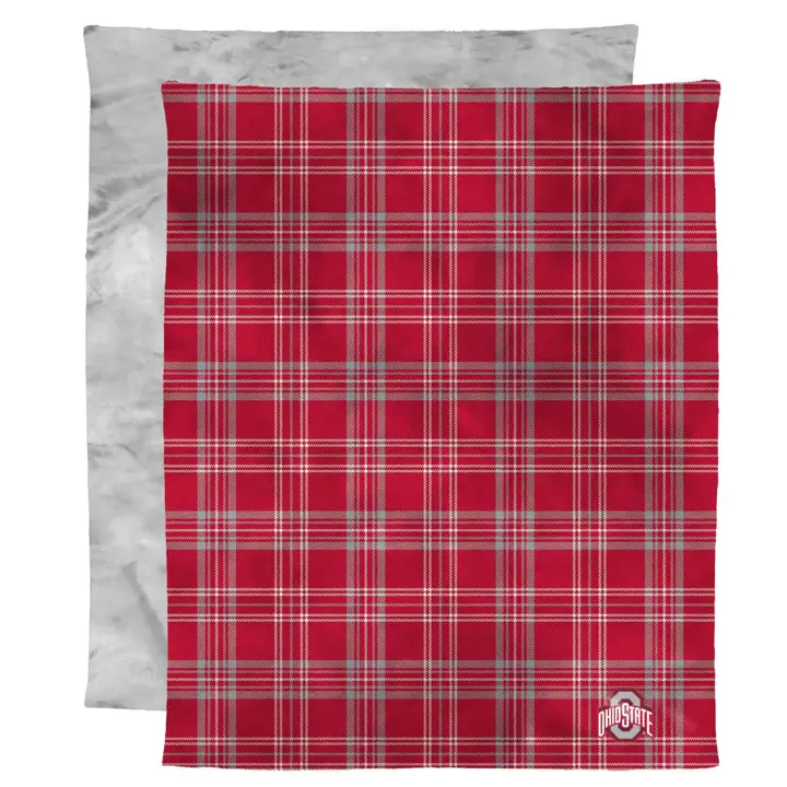 Couverture Ohio State Buckeyes en micro-visone synthétique
