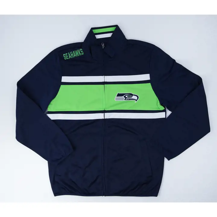 Veste de survêtement NFL Seattle Seahawks Off Tackle bleu marine