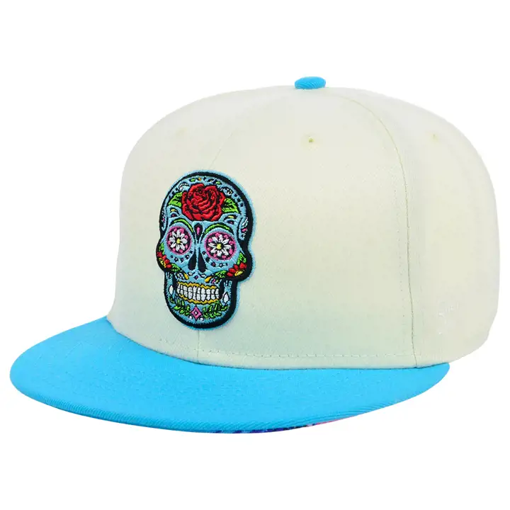 Rings & Crwns Sugar Skull Snap ivo/teal