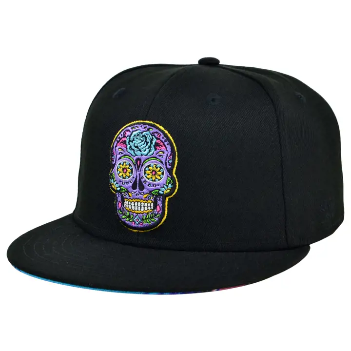 Rings & Crwns Sugar Skull Fitted blk/pur