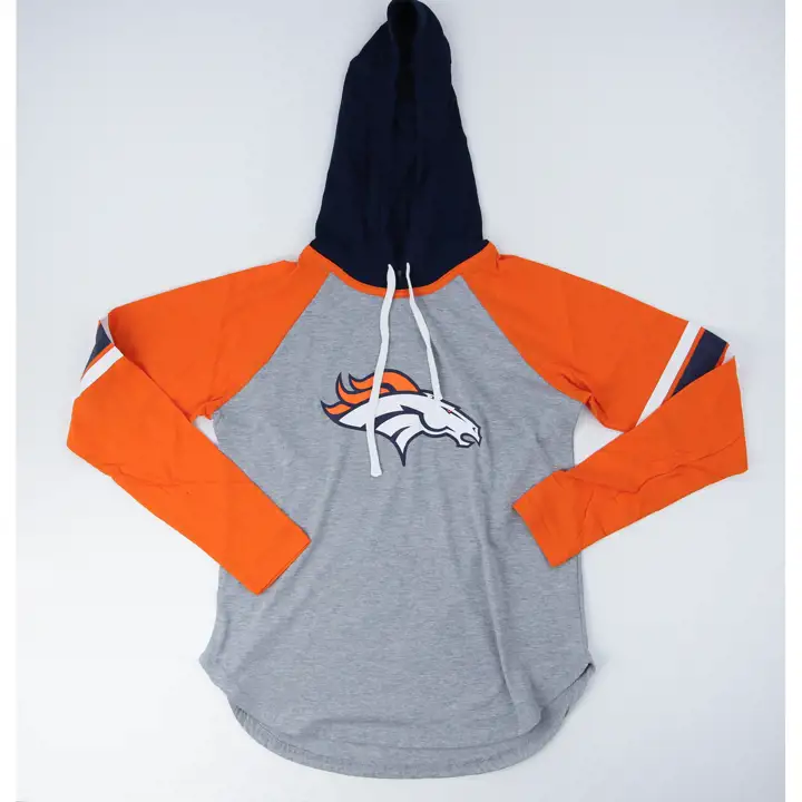 Denver Broncos NFL Tee manches longues à capuche Fair Ball Femme 22 GRIS-H