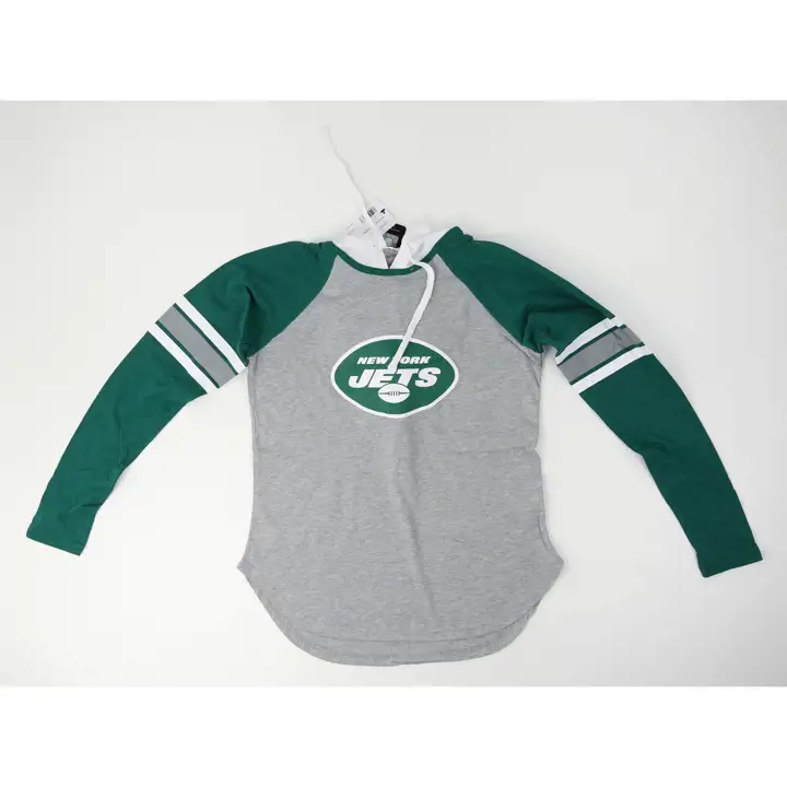 T-shirt à capuche et manches longues New York Jets NFL Fair Ball Femme 22 GRIS CHINÉ