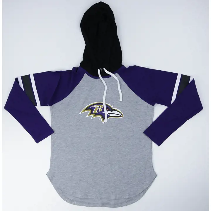Baltimore Ravens NFL Femme Chandail à capuchon manches longues Fair Ball 22 H-GR