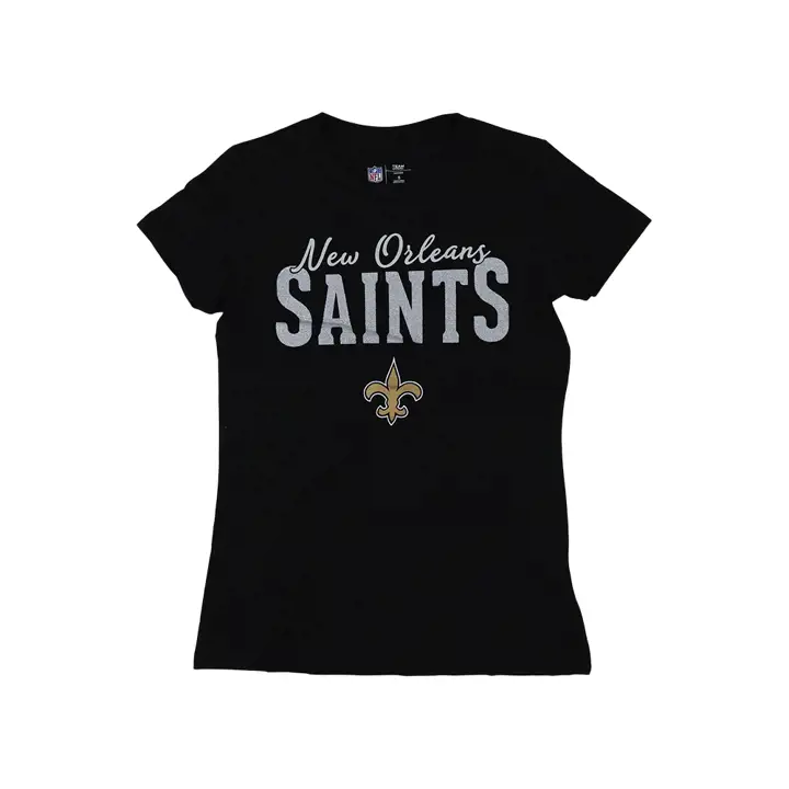 T-shirt NFL femme A-Game 22 des Saints de la Nouvelle-Orléans – Noir