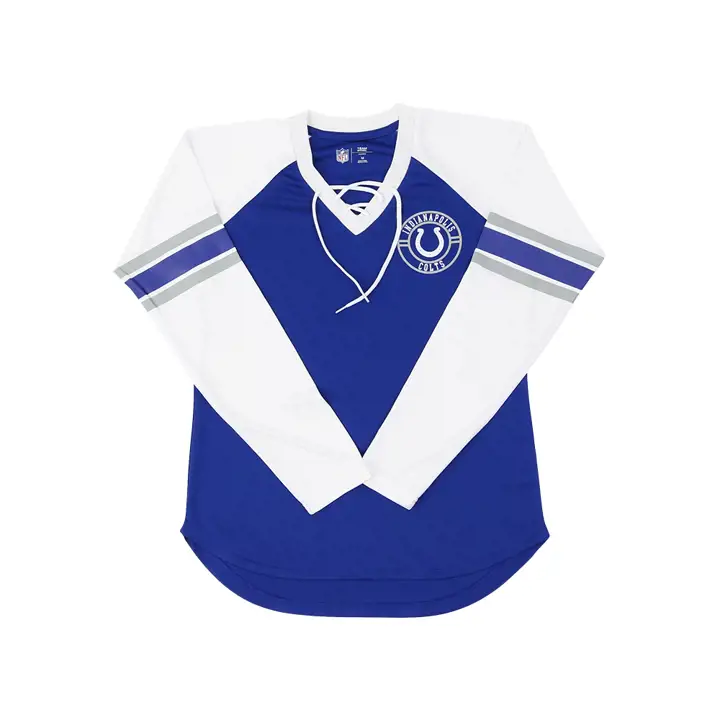 T-shirt à manches longues et lacets pour femme NFL Indianapolis Colts 22 RBL