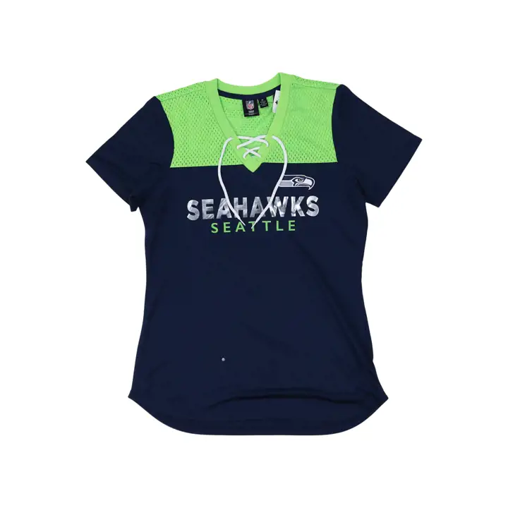 T-Shirt Femme Seattle Seahawks NFL Wildcard Maillot 22 BLEU MARINE
