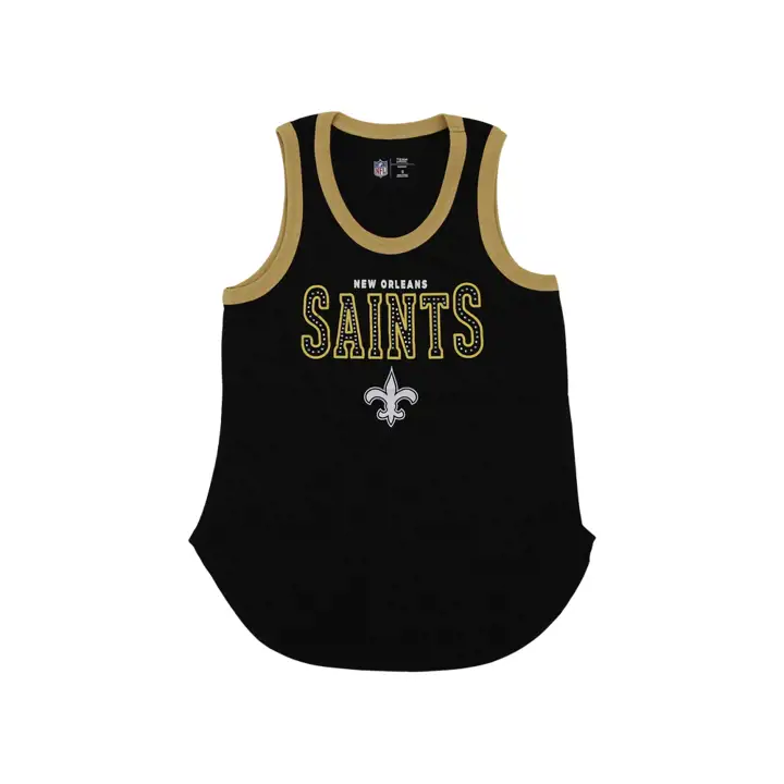 Débardeur universitaire NFL Saints de la Nouvelle-Orléans pour femme 22 BLK