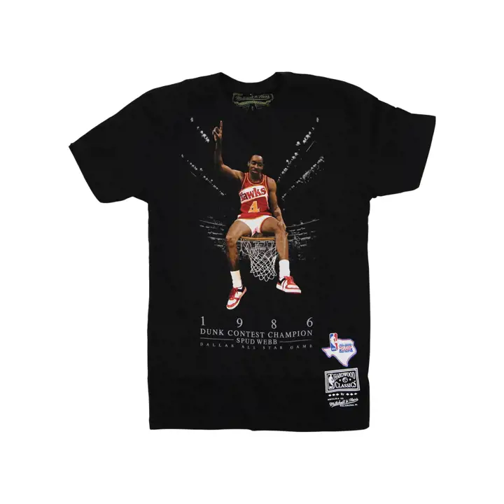 T-shirt Contest de Dunk NBA ATL HAWKS Spud Webb NOIR