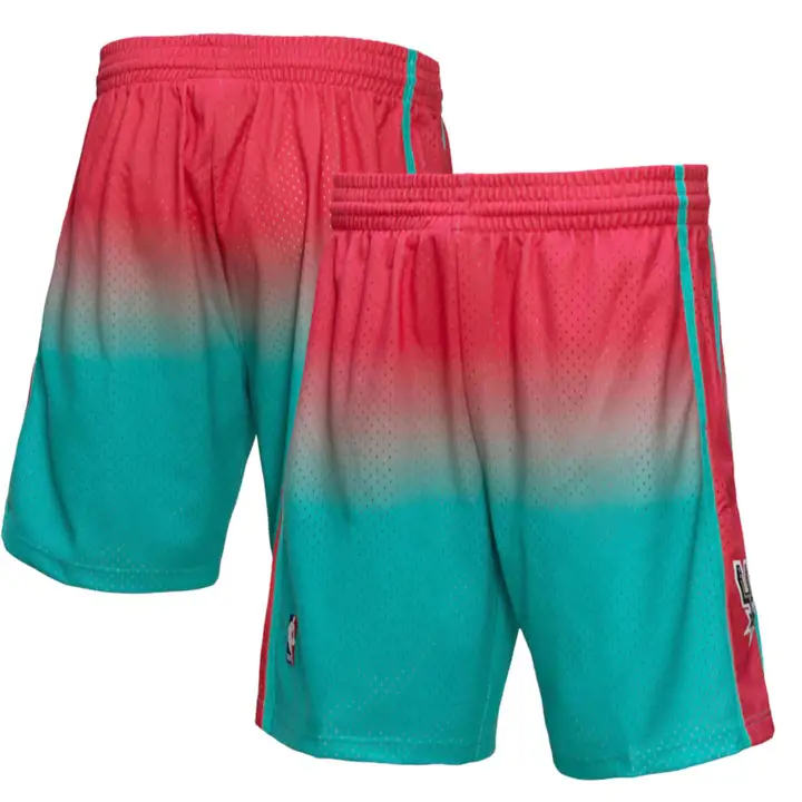 Short Swingman dégradé San Antonio Spurs NBA pour jeune, rose/turquoise