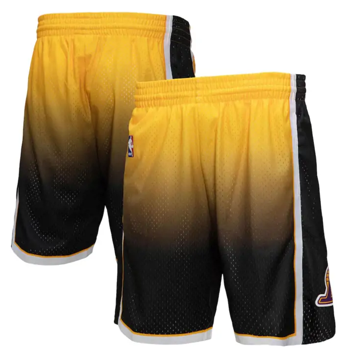 Short NBA Jeune Lakers de Los Angeles Gradient Swingman pur/jaune