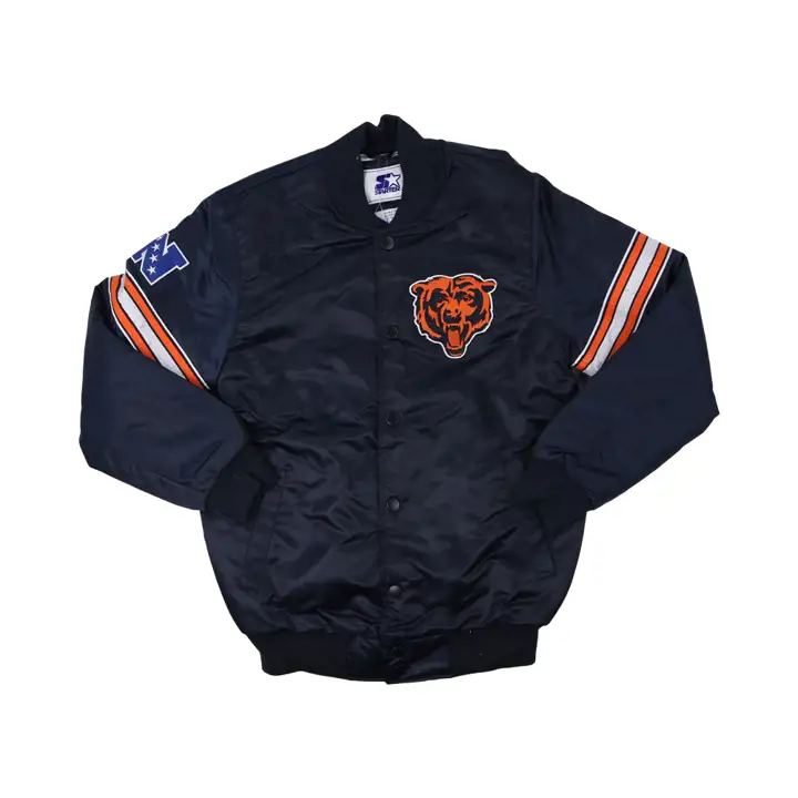 Blouson satin Chicago Bears NFL Starter Pick n Roll Marine