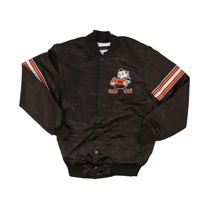 Veste en satin Cleveland Browns NFL Starter Pick n Roll (jeté