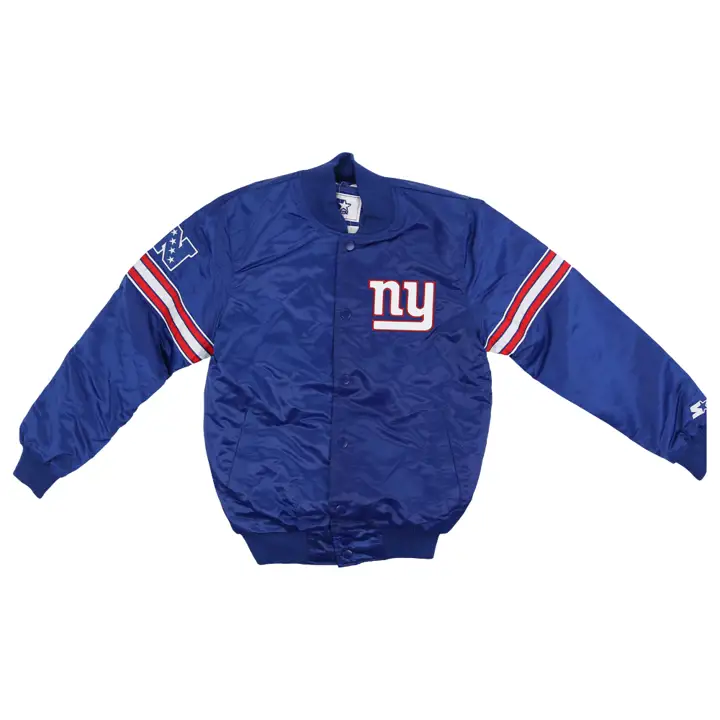 Veste en satin New York Giants NFL Starter Pick n Roll bleue