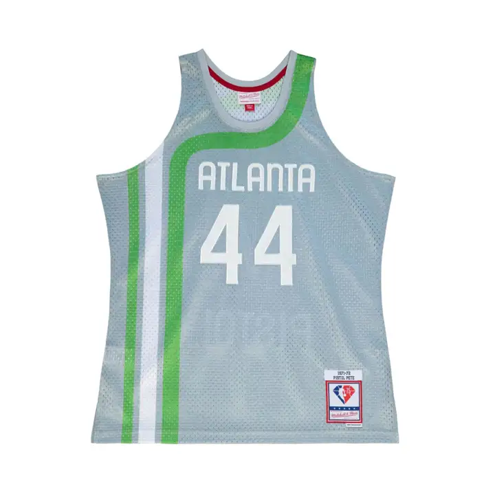 Maillot swingman Pete Maravich des Hawks d'Atlanta, collection NBA Silver