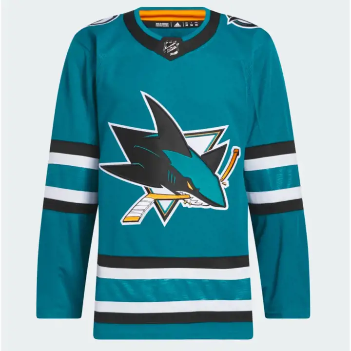 Maillot authentique Primegreen de l'équipe des Sharks NHL ADI, couleur sarcelle
