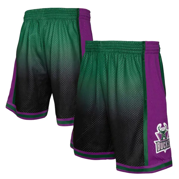 Short NBA Fadeaway Swingman Milwaukee Bucks vert/noir