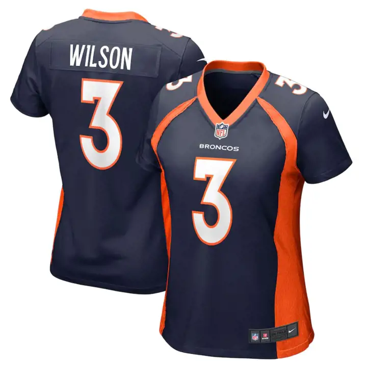 BRONCOS NFL Maillot de match femme Russell Wilson COL BLEU MAR.