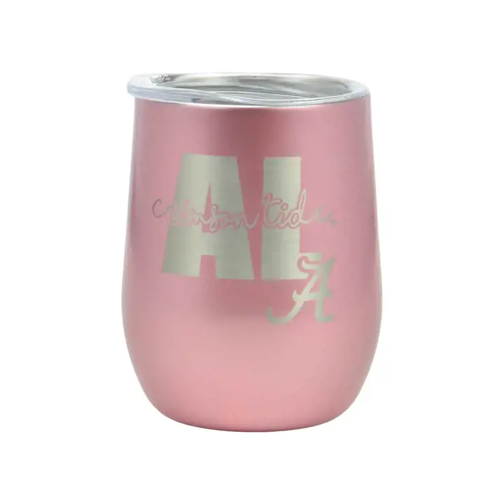 "Verre à vin Alabama Crimson Tide 10oz « Huddle » rose"