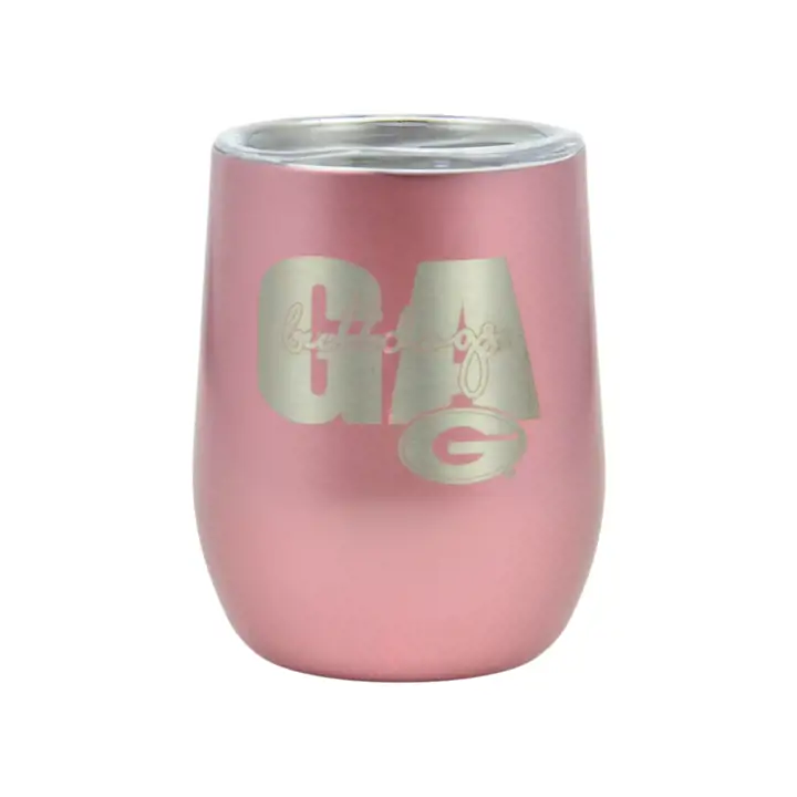 "Gobelet à vin 10 oz « Huddle » Georgia Bulldogs rose"