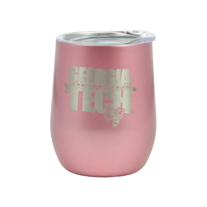 "Gobelet à vin 10oz « Huddle » Georgia Tech Yellow Jackets rose"