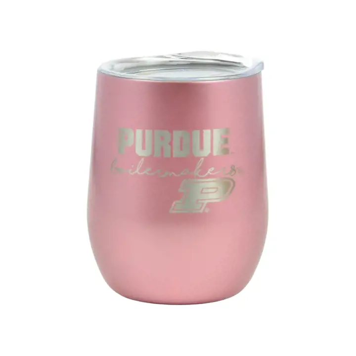 "Gobelet à vin 10 oz « Huddle » des Boilermakers de Purdue – rose"