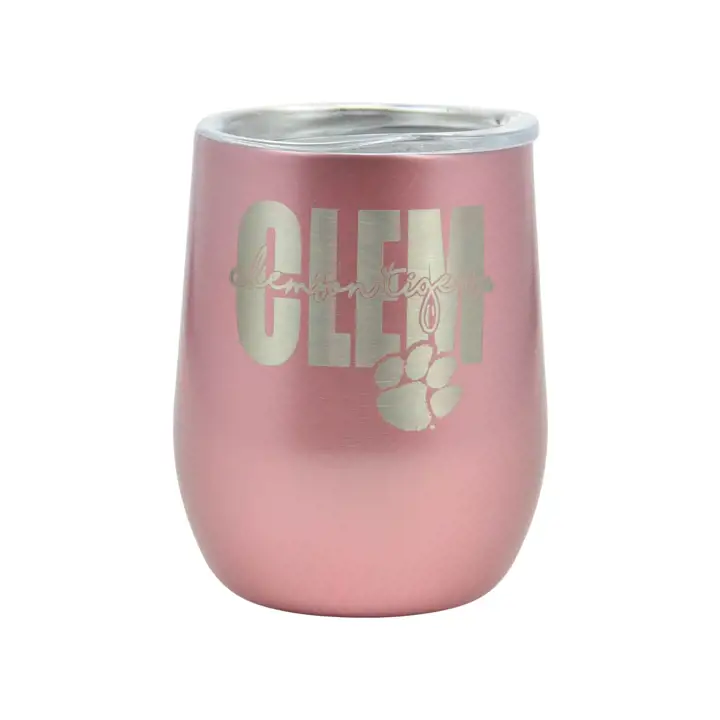 "Verre à vin « Huddle » Clemson Tigers 10 oz rose"