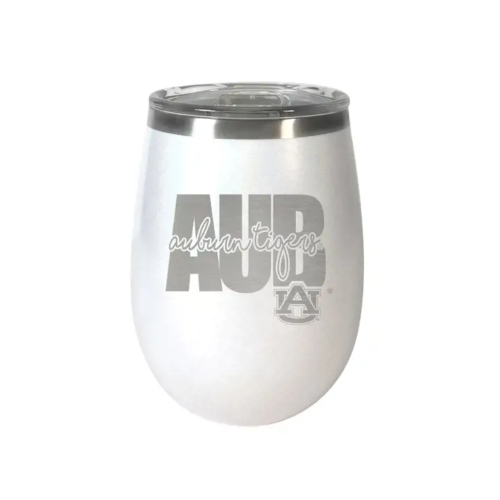 "Verre à vin sans pied 10 oz "Huddle" Auburn Tigers blc"