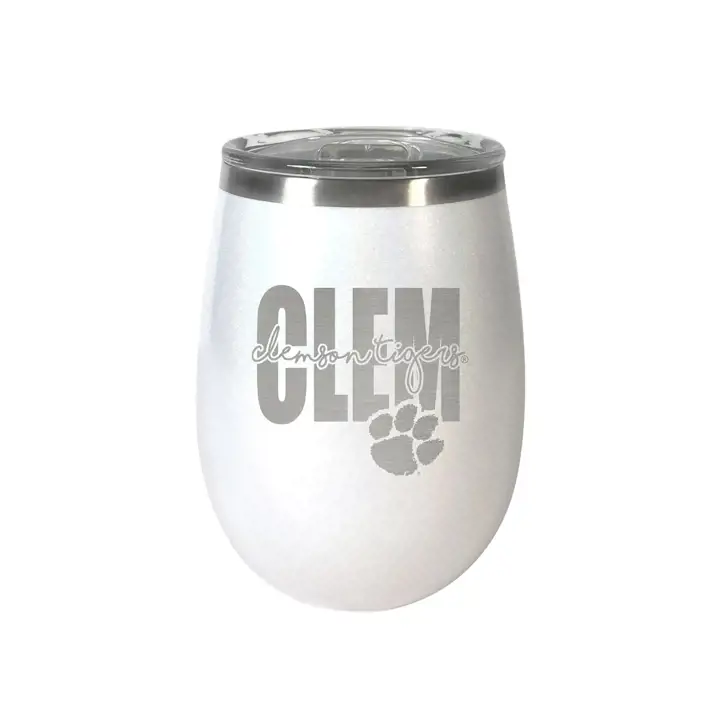"Gobelet à vin 10 oz « Huddle » Clemson Tigers BLA"