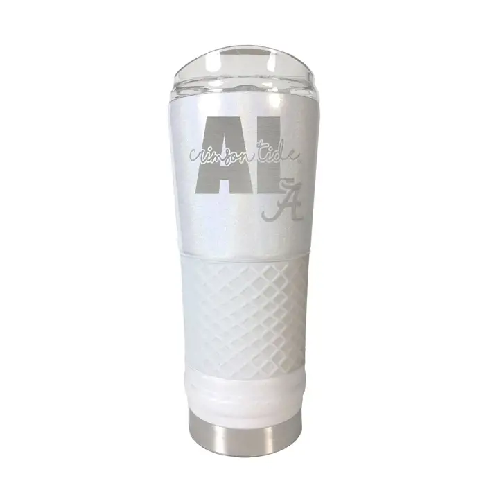 Bouteille isotherme en acier inoxydable de 24 oz, modèle « Draft », Alabama Crimson Tide, blanche