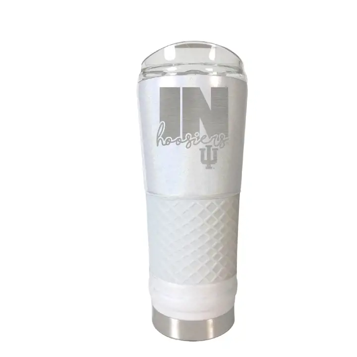 "Gobelet « Draft » en acier inoxydable blanc de 700 ml – Indiana Hoosiers"