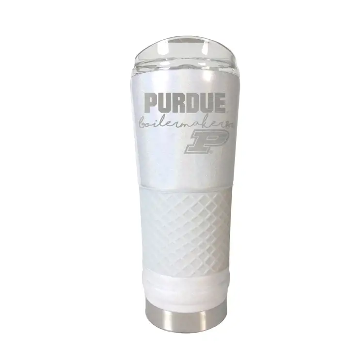 "Purdue Boilermakers 24oz Acier Inoxydable \"Draft\" Blanc"