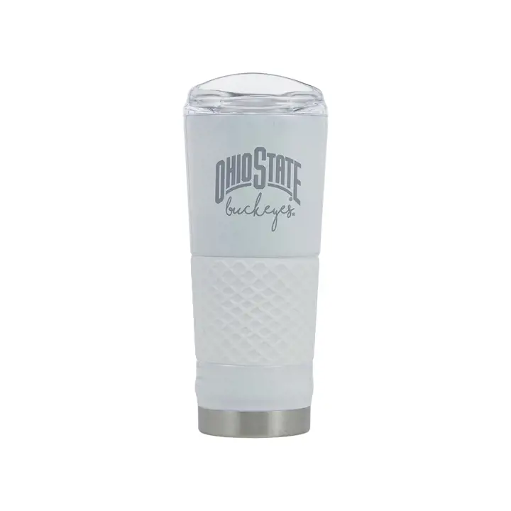 Ohio State Buckeyes 24oz Acier Inoxydable "Draft" Blanc