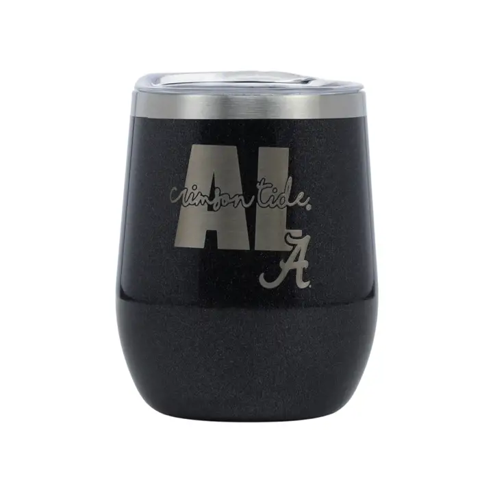 "Gobelet à vin 10 oz « Huddle » Alabama Crimson Tide noir"