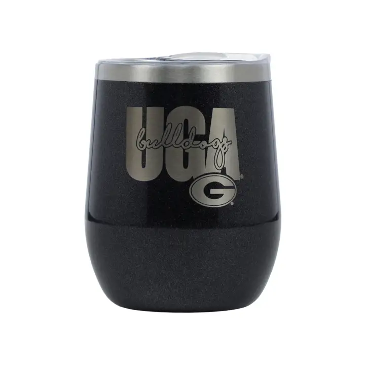 "Gobelet à vin 10 oz « Huddle » Georgia Bulldogs noir"
