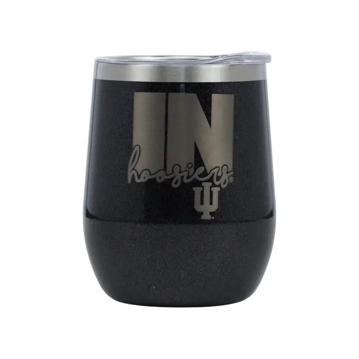 "Gobelet à vin Indiana Hoosiers 10 oz « Huddle » noir"