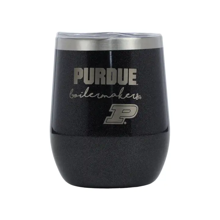 "Verre à vin « Huddle » Purdue Boilermakers 10oz - Noir"