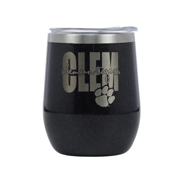 "Verre à vin isotherme Clemson Tigers 10 oz « Huddle » noir"