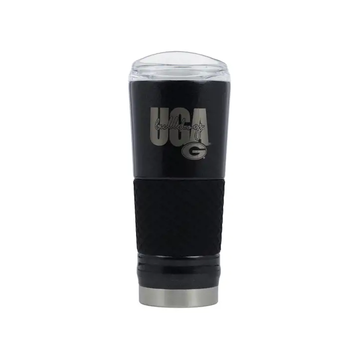 Bouteille en acier inoxydable noir "Draft" de 24 oz Georgia Bulldogs