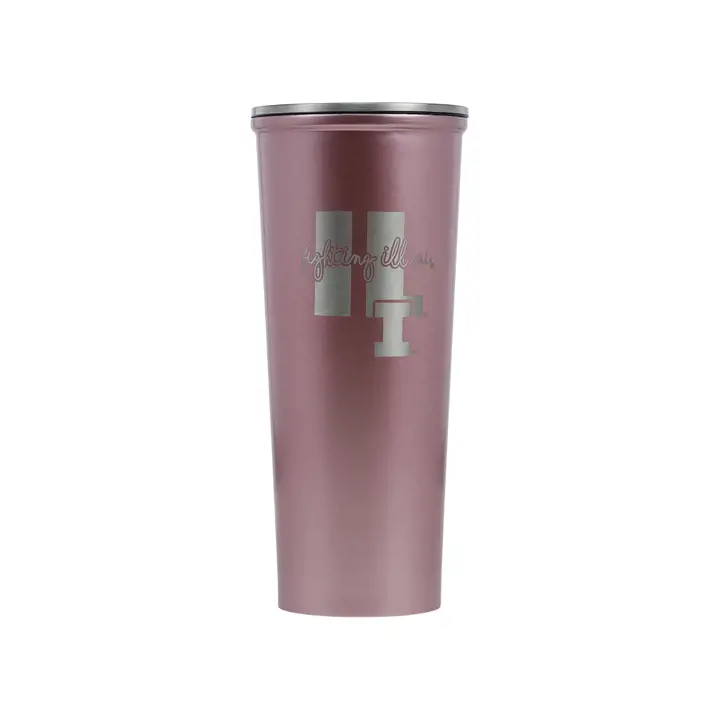 "Bouteille d'eau « Skinny » Illinois Fighting Illini 530 ml rose"