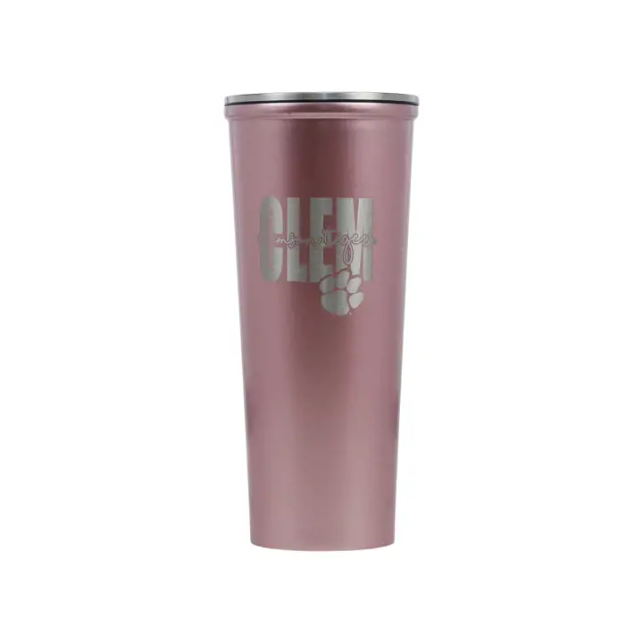 "Bouteille d'eau « Skinny » Clemson Tigers 18 oz, rose"
